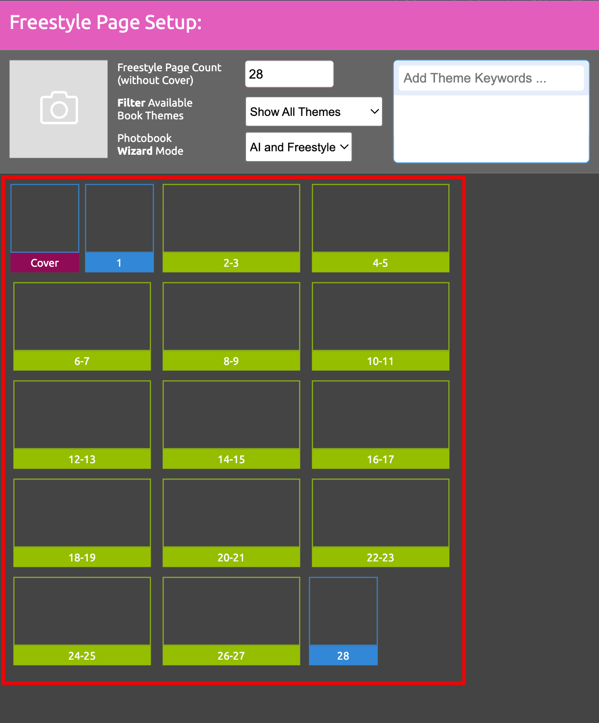 Freestyle Page Setup