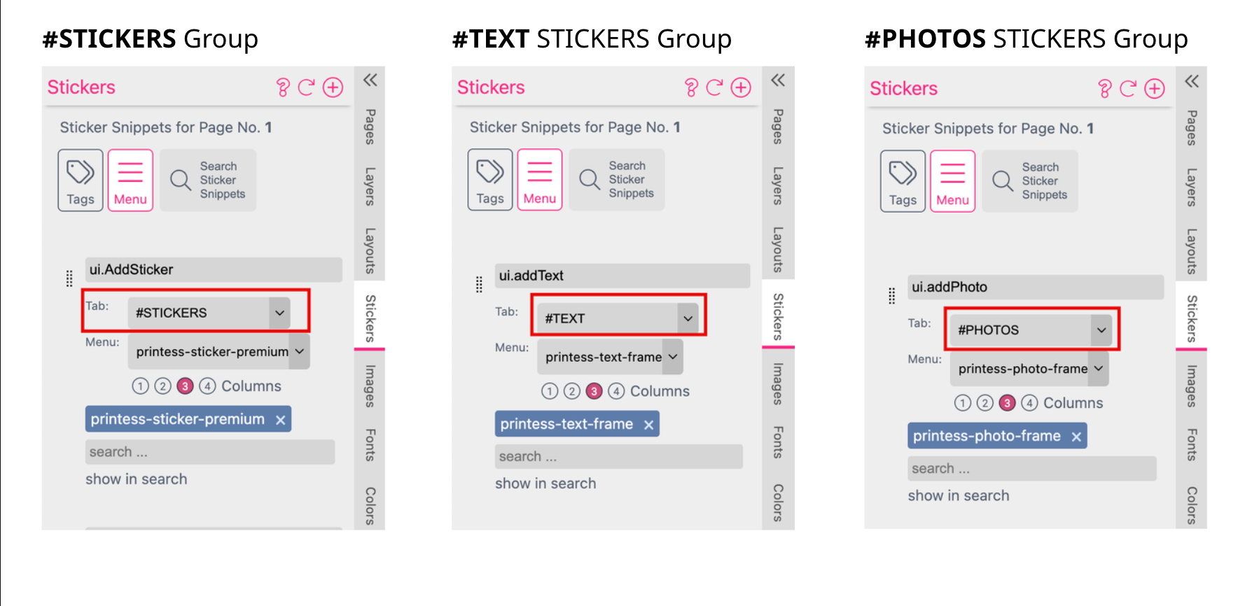 Sticker Groups Master Template