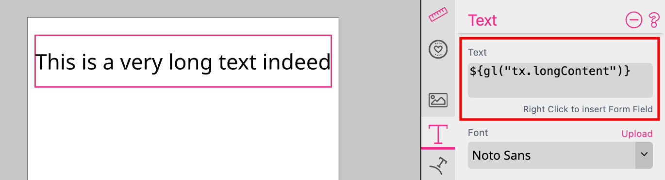 Translation Table Content Displayed
