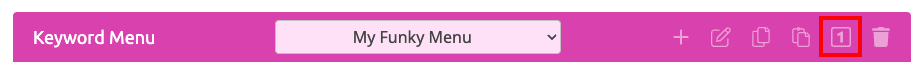 Copy the Keyword Menu ID