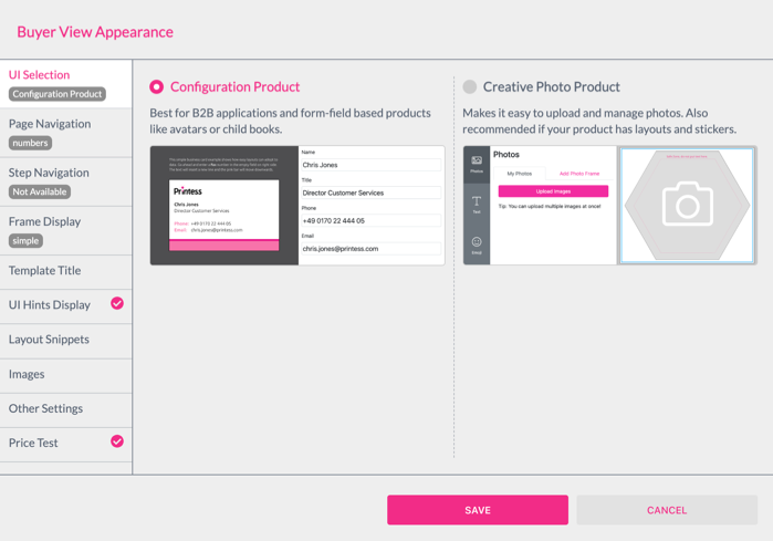 Buyer View Appearance