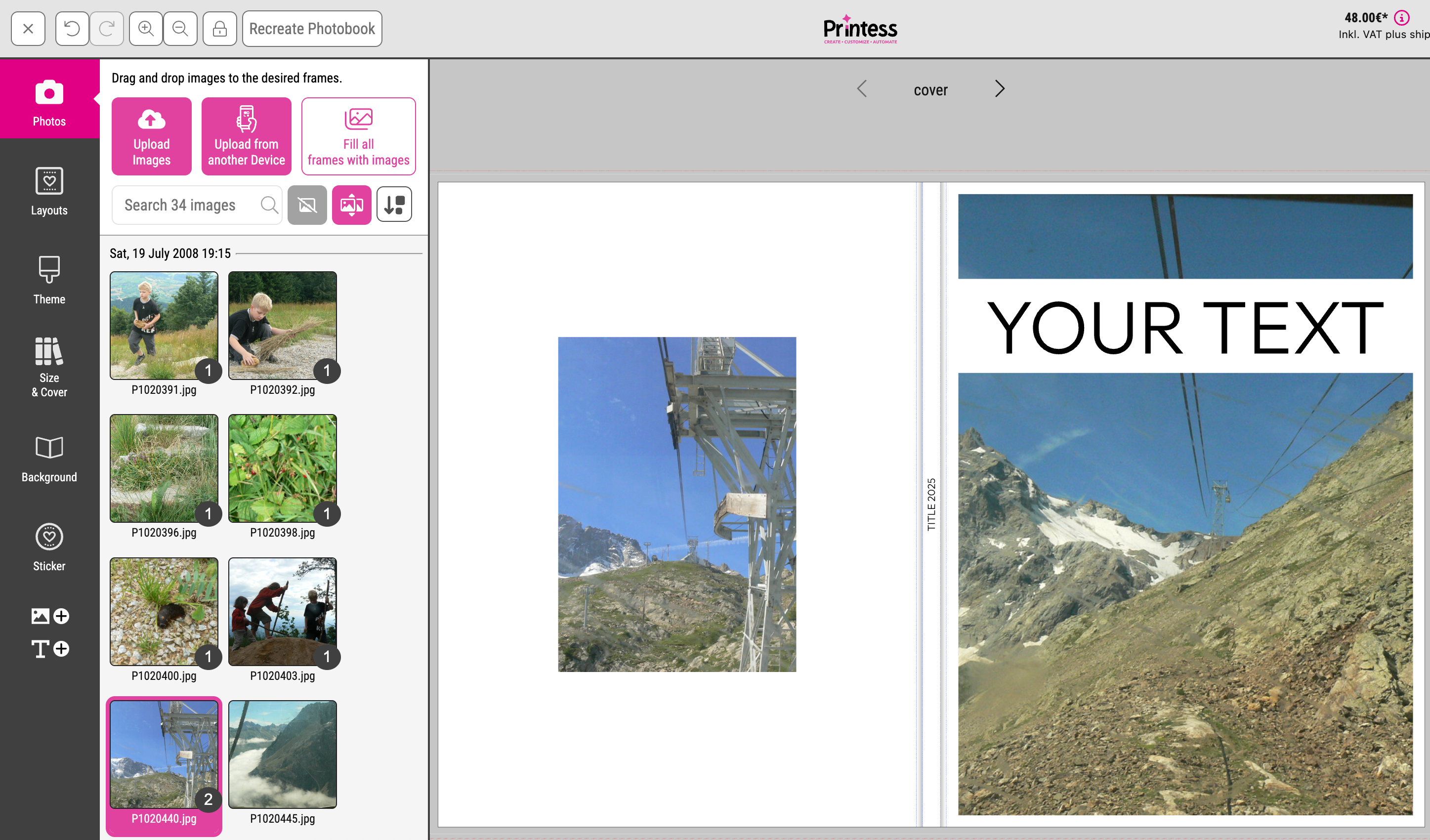 Creative Photo Product UI