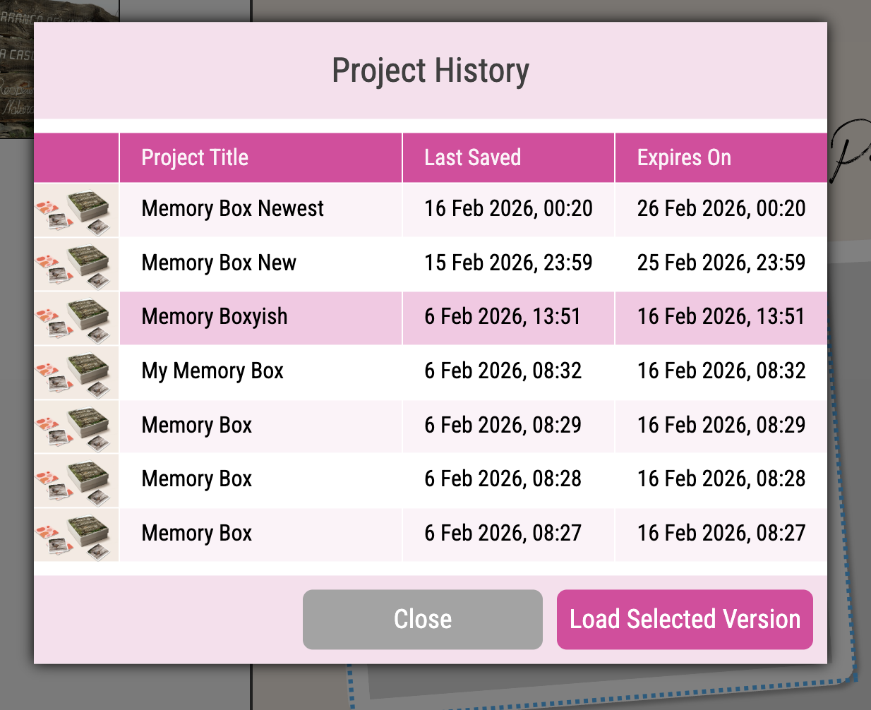 Save And Load Projects