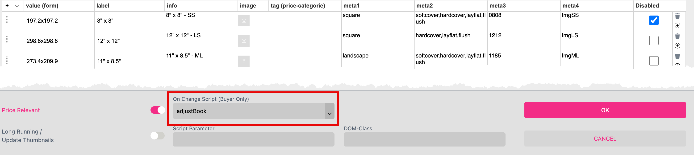 Change On Script Assign To Form Field