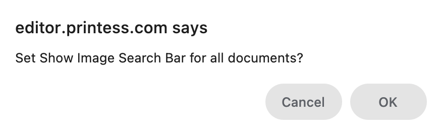 Show Image Search Bar Activated