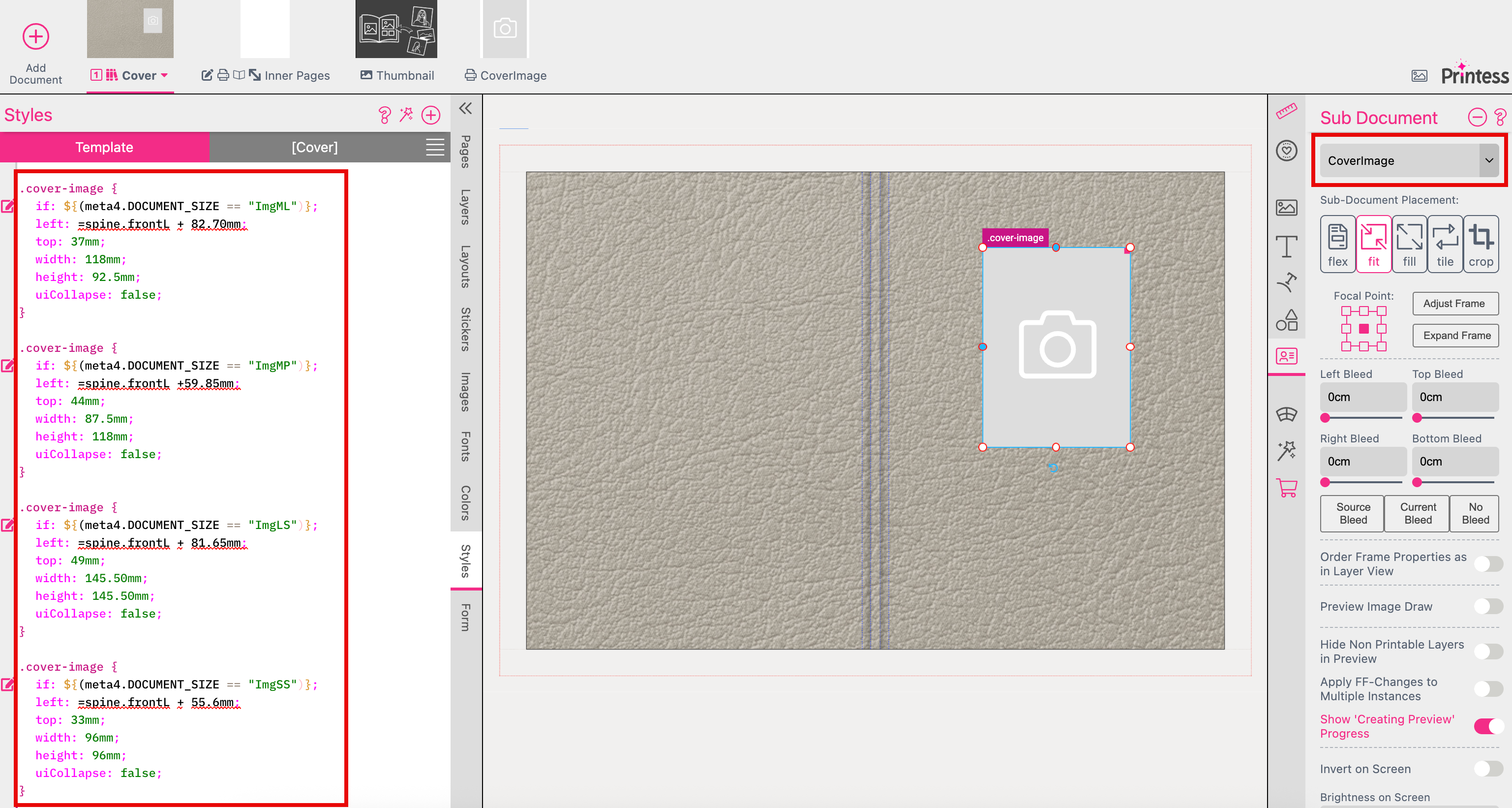 Drag And Drop SubDocument