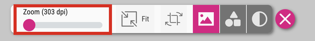Zoom at Frame Bar