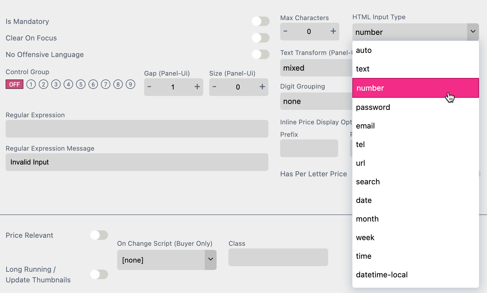 HTML Input Type