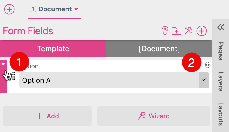 Form Field Open Properties Dialog