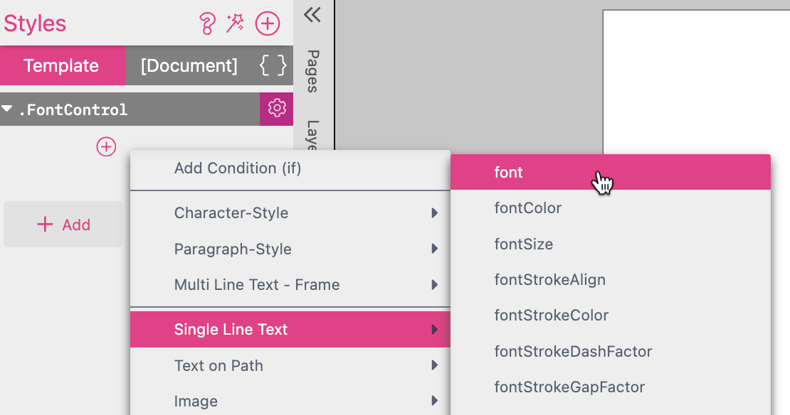 Select Font Style