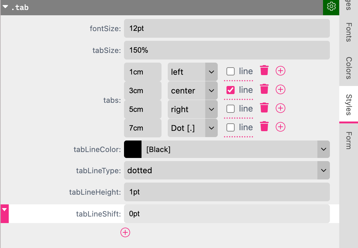 Create Tabs Style