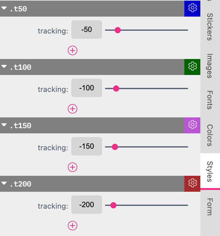 Tracking Styles