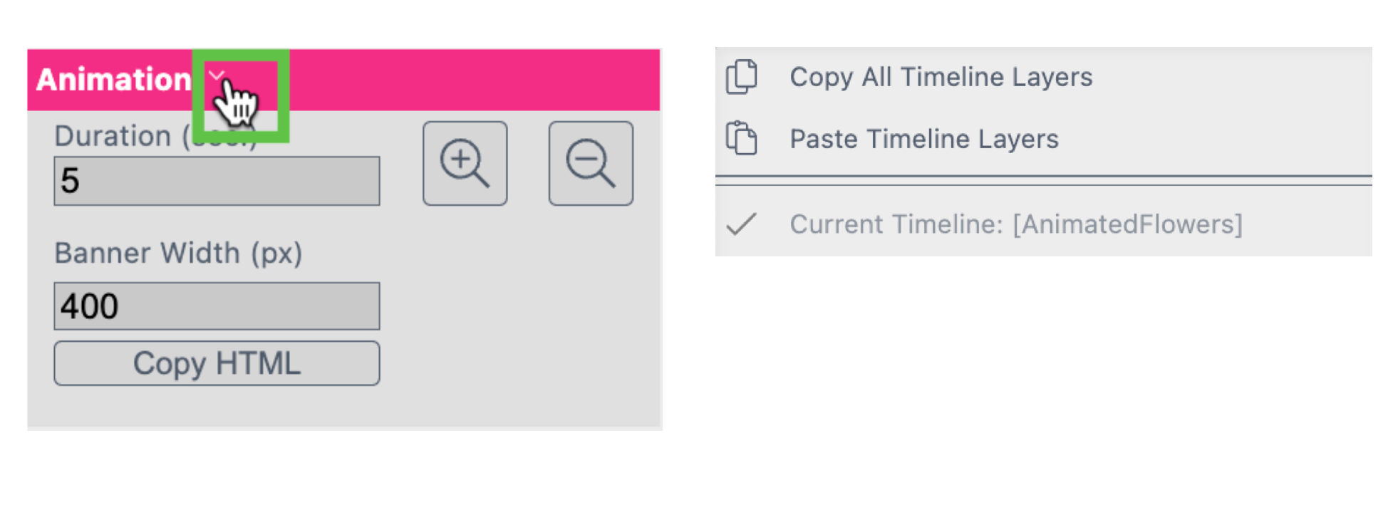 Context Menu Animation Window