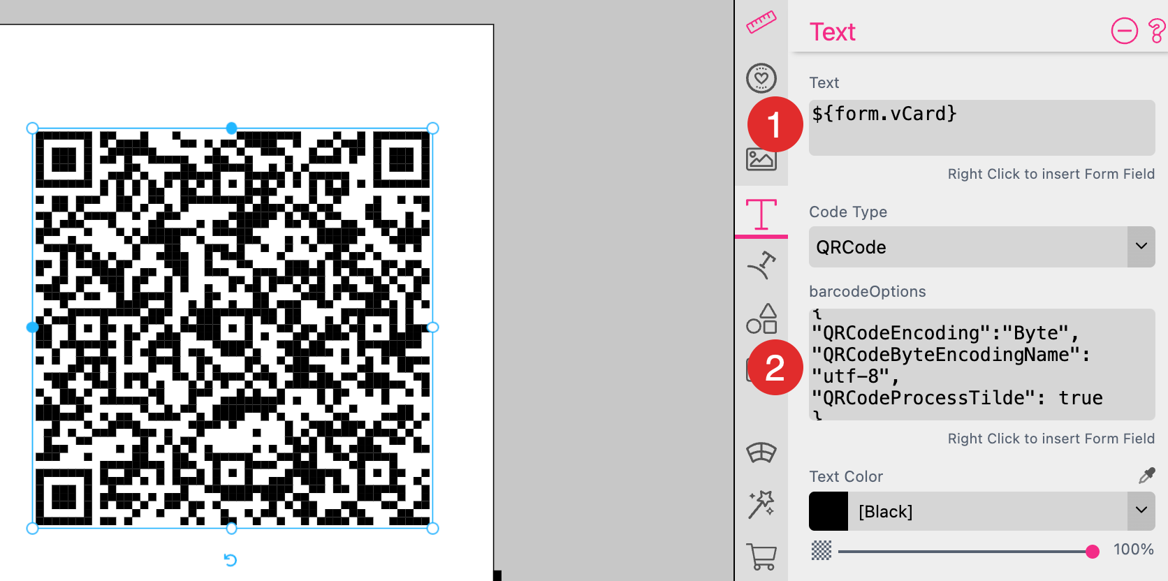 QR Code Settings