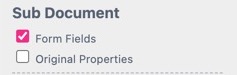 Sub Document Setting Form Fields