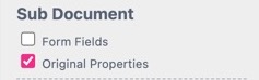 Sub Document Setting Original Properties