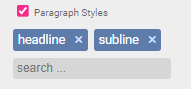 Paragraph Styles
