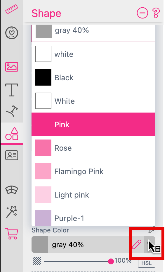 Change Shape Color
