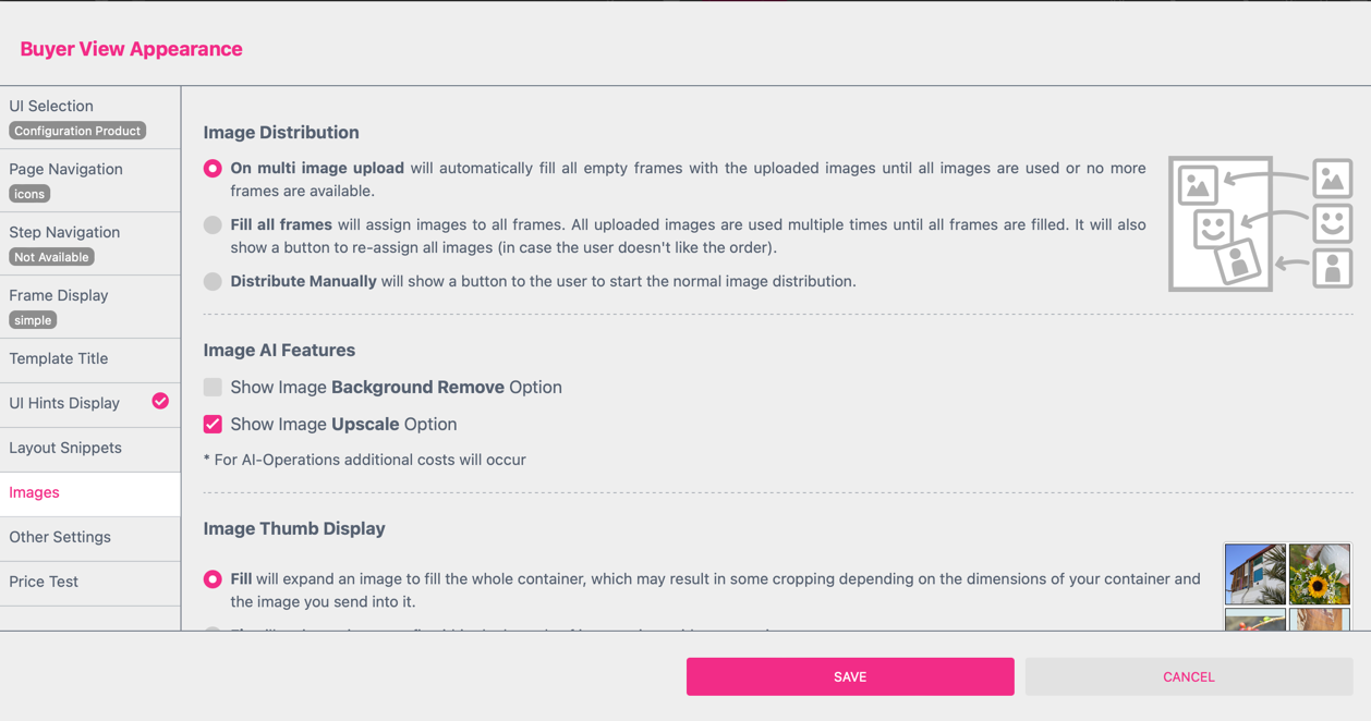 Upscale Setting View Appearance