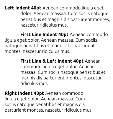 Paragraph Properties