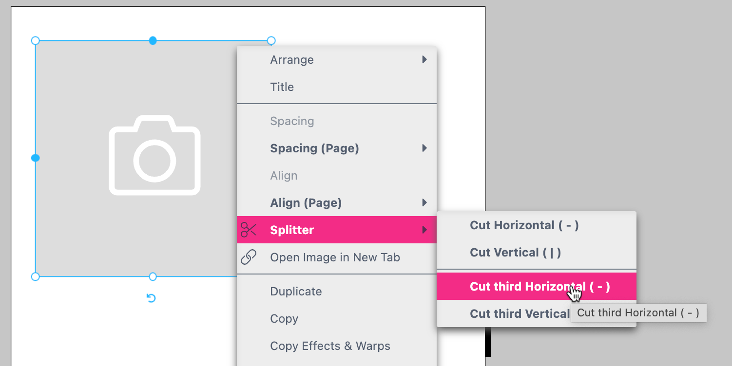 Split Image Frames In Third