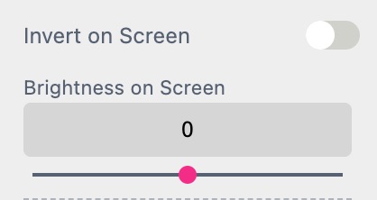 Brightnes & Invert