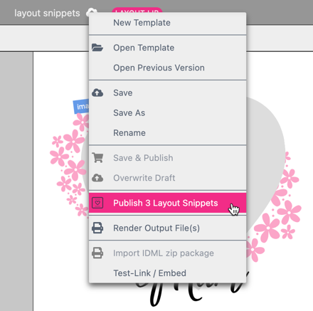 Publish Layout Snippet