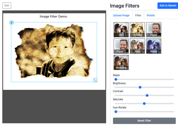 Image Filter Buyer Side Example