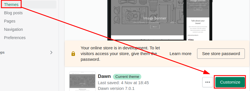 Customize theme 1