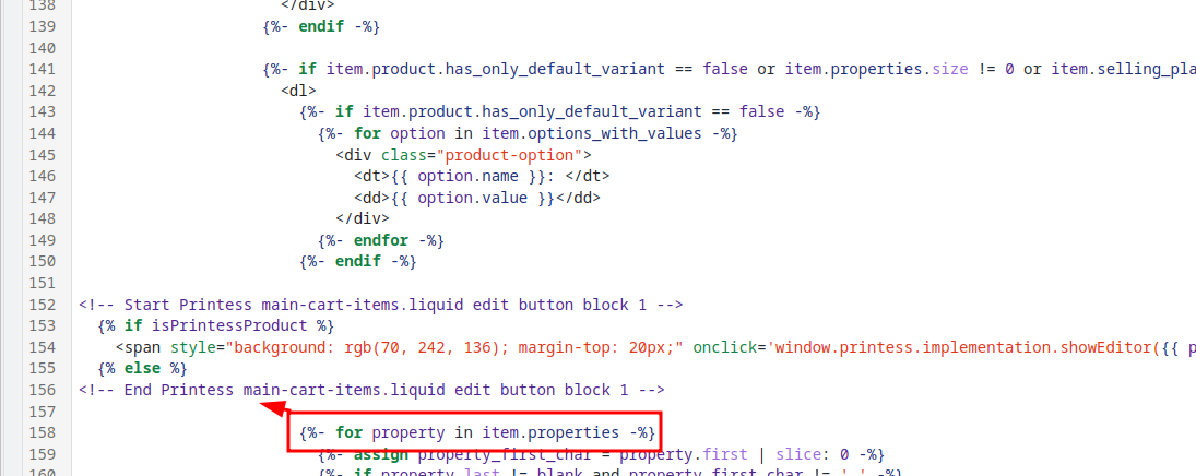Location where to placer the cart button block