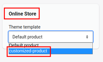 Change product template configuration