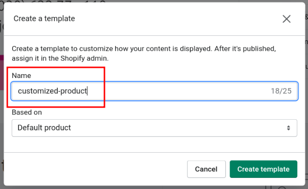 Create product page 2