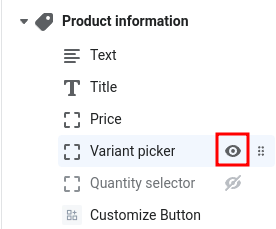 Hide variant selector 1