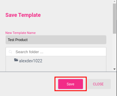 Save and publish template 1