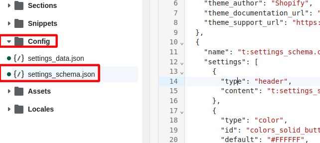 Location of the settings_schema.json