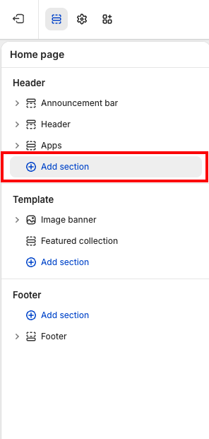 Add Section