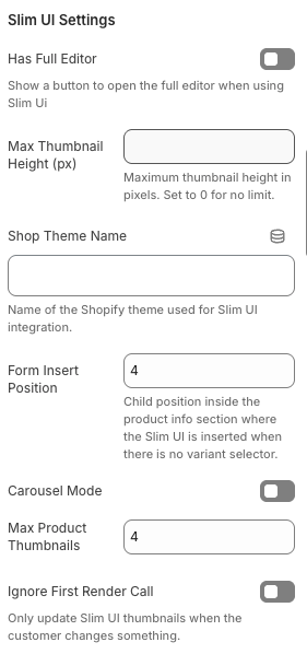 Configure SlimUI