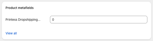 Dropshipping ID metafield