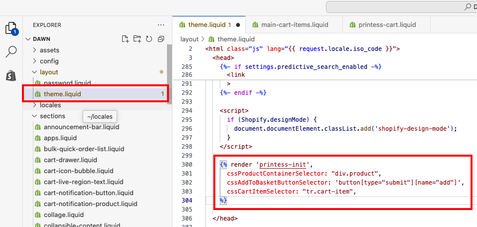 Loading Printess in your theme