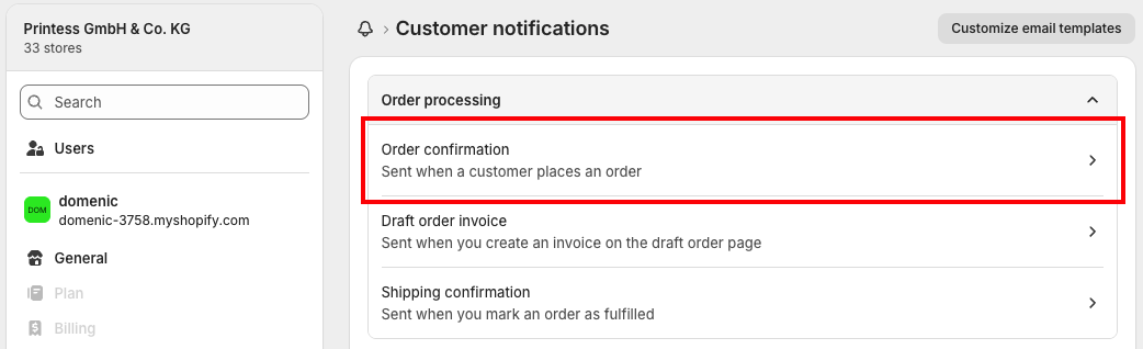 Customer Notifications