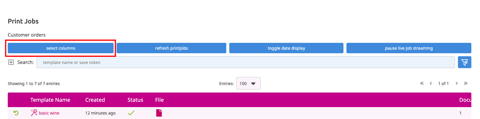 Change Columns