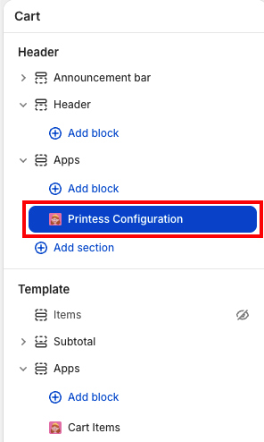Go to App section Settings