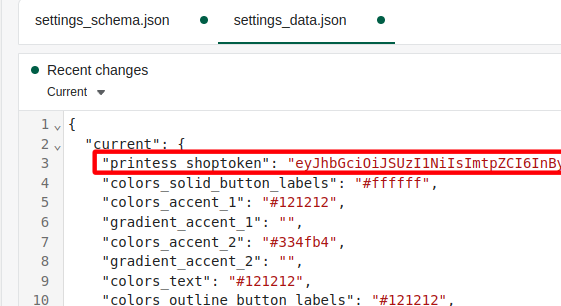 Screenshot of the settings_data file