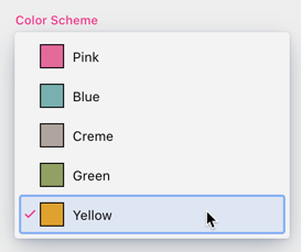 Color Scheme Selection