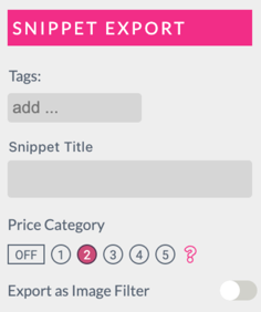 Layout Snippet Filters