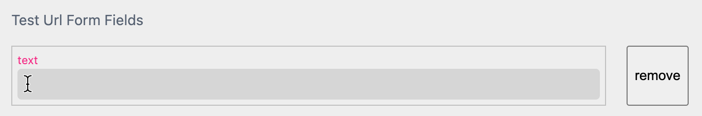 Test Link Form Fields