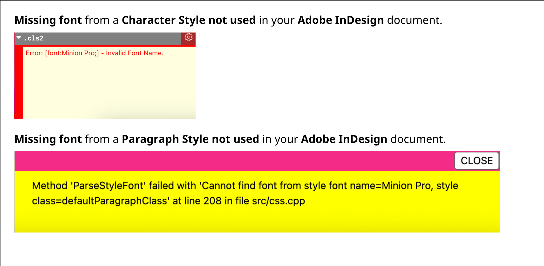 Missing Fonts From Adobe InDesign