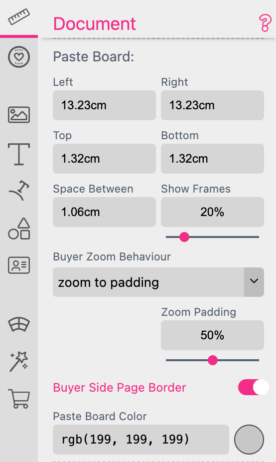 paste Board Settings