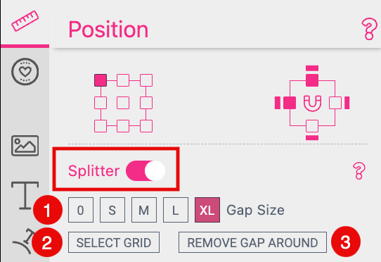 Splitter Gap Size Document Settings