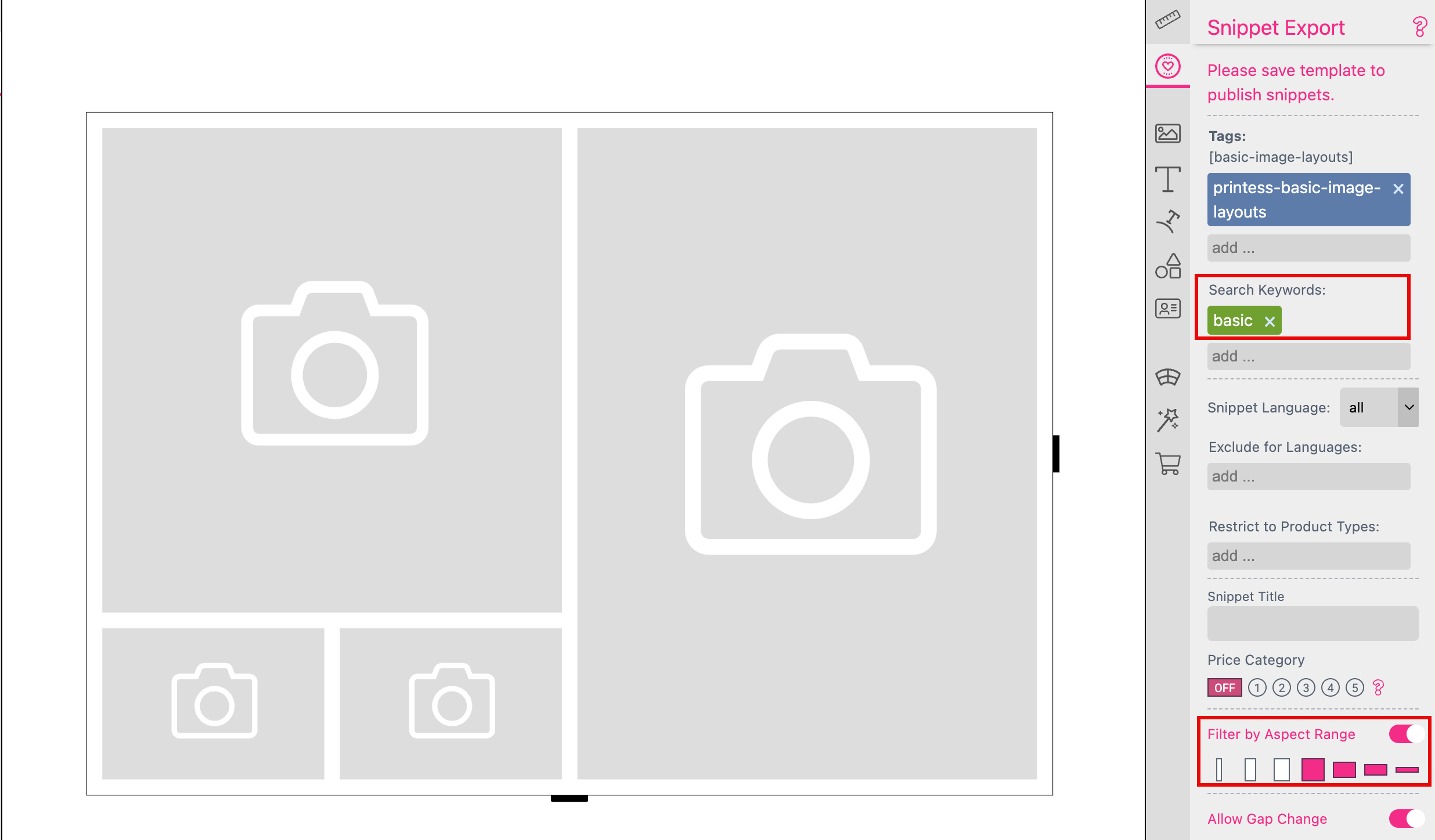 Basic Layout Snippet Magic Photo Book